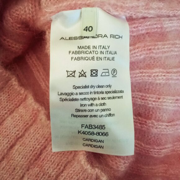 VGC Alessandra Rich Mohair Blend Cropped Cardigan - Picture 5 of 7